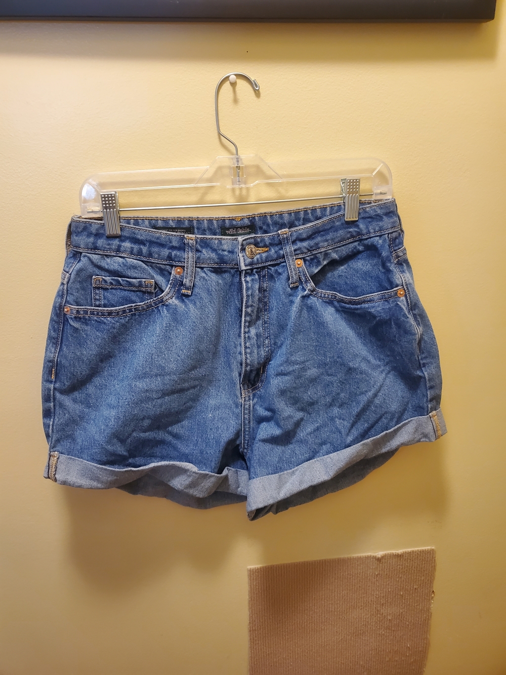 wild fable Blue Rolled-Hem Denim Shorts
